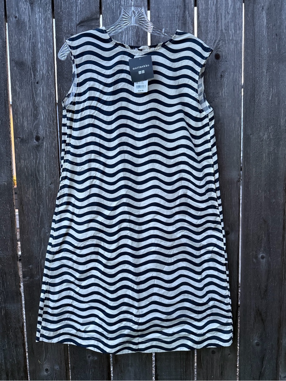 Girls 13 Marimekko x Uniqlo Wave Stripe Sleeveless Shift Dress - NWT